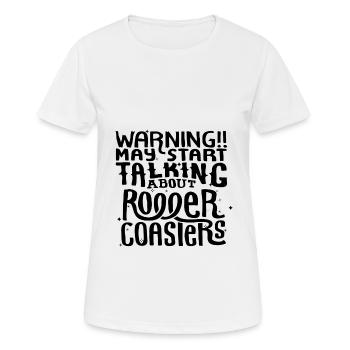 Achterbahn - Frauen T-Shirt atmungsaktiv - Weiß - Vorne - AI Model Female 172 dark (172cm)