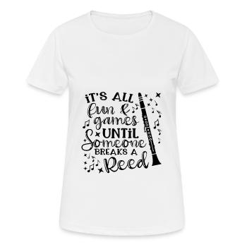 Klarinette - Frauen T-Shirt atmungsaktiv - Weiß - Vorne - AI Model Female 172 dark (172cm)