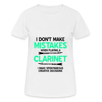 Klarinette - Frauen T-Shirt atmungsaktiv - Weiß - Vorne - AI Model Female 172 dark (172cm)