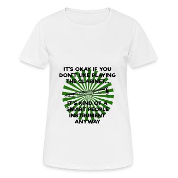 Klarinette - Frauen T-Shirt atmungsaktiv - Weiß - Vorne - AI Model Female 172 dark (172cm)