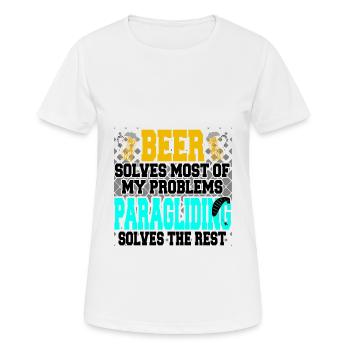 Paragliding - Frauen T-Shirt atmungsaktiv - Weiß - Vorne - AI Model Female 172 dark (172cm)