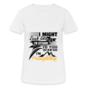 Paragliding - Frauen T-Shirt atmungsaktiv - Weiß - Vorne - AI Model Female 172 dark (172cm)