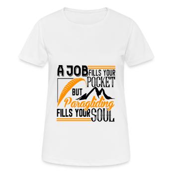 Paragliding - Frauen T-Shirt atmungsaktiv - Weiß - Vorne - AI Model Female 172 dark (172cm)