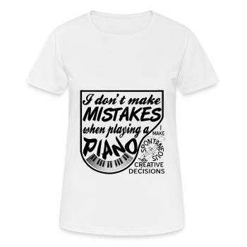 Klavier - Frauen T-Shirt atmungsaktiv - Weiß - Vorne - AI Model Female 172 dark (172cm)
