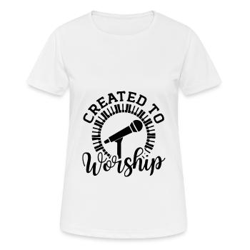 Klavier - Frauen T-Shirt atmungsaktiv - Weiß - Vorne - AI Model Female 172 dark (172cm)