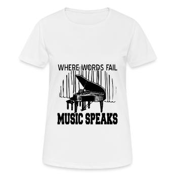 Klavier - Frauen T-Shirt atmungsaktiv - Weiß - Vorne - AI Model Female 172 dark (172cm)