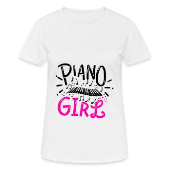 Klavier - Frauen T-Shirt atmungsaktiv - Weiß - Vorne - AI Model Female 172 dark (172cm)