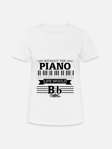 Klavier - Frauen T-Shirt atmungsaktiv - Weiß