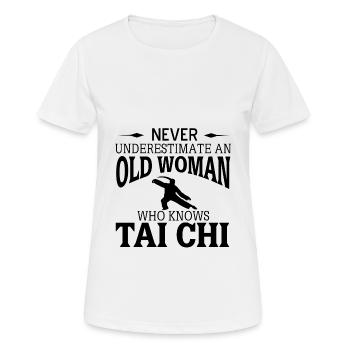 Tai Chi - Frauen T-Shirt atmungsaktiv - Weiß - Vorne - AI Model Female 172 dark (172cm)
