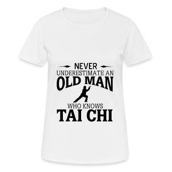 Tai Chi - Frauen T-Shirt atmungsaktiv - Weiß - Vorne - AI Model Female 172 dark (172cm)