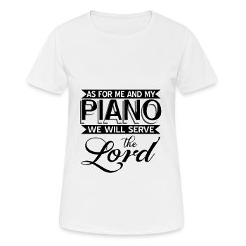 Klavier - Frauen T-Shirt atmungsaktiv - Weiß - Vorne - AI Model Female 172 dark (172cm)