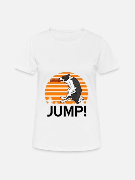 Border Collie - T-shirt respirant Femme - blanc