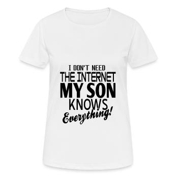 Father and son - Women's Breathable T-Shirt - white - Front - AI Model Female 172 dark (172cm)