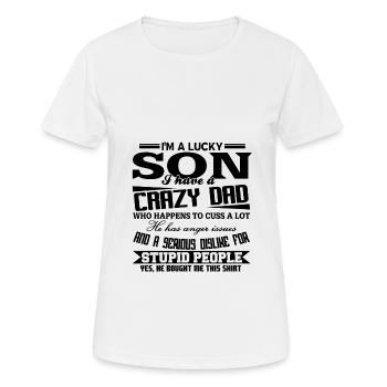 Father and son - Women's Breathable T-Shirt - white - Front - AI Model Female 172 dark (172cm)