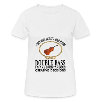 Contrebasse - T-shirt respirant Femme - blanc - Devant - AI Model Female 172 dark (172cm)