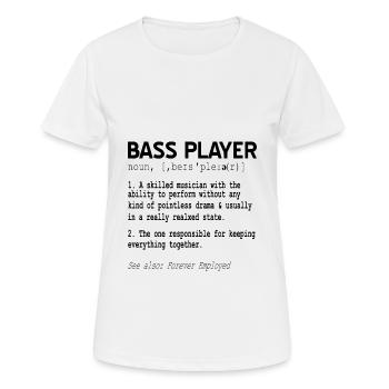 Kontrabass - Frauen T-Shirt atmungsaktiv - Weiß - Vorne - AI Model Female 172 dark (172cm)