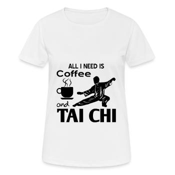 Tai Chi - Frauen T-Shirt atmungsaktiv - Weiß - Vorne - AI Model Female 172 dark (172cm)