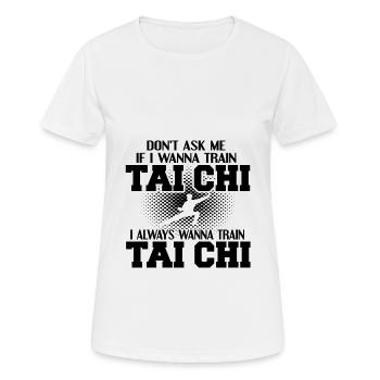 Tai Chi - Frauen T-Shirt atmungsaktiv - Weiß - Vorne - AI Model Female 172 dark (172cm)