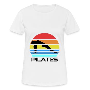 Pilates - Women's Breathable T-Shirt - white - Front - AI Model Female 172 dark (172cm)