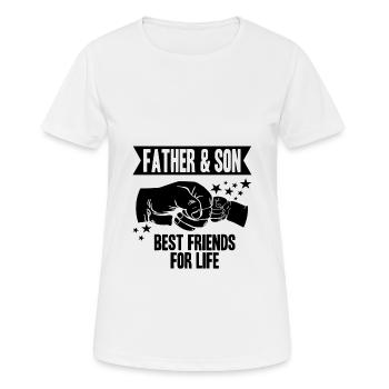 Father and son - Women's Breathable T-Shirt - white - Front - AI Model Female 172 dark (172cm)