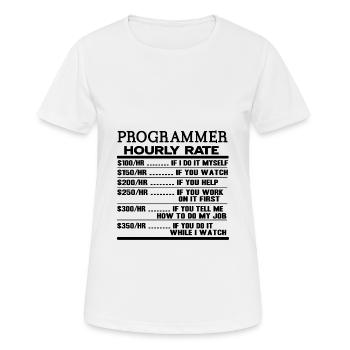 programmeur - T-shirt respirant Femme - blanc - Devant - AI Model Female 172 dark (172cm)
