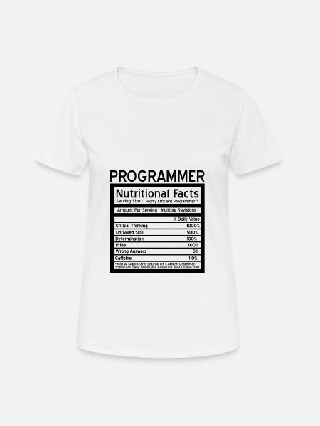 programmeur - T-shirt respirant Femme - blanc