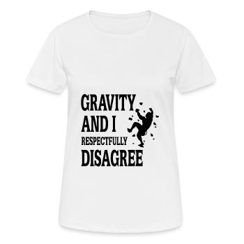 Bouldern - Frauen T-Shirt atmungsaktiv - Weiß - Vorne - AI Model Female 172 dark (172cm)