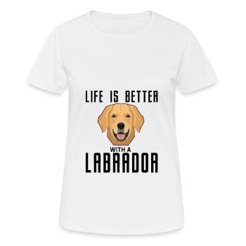Labrador - Frauen T-Shirt atmungsaktiv - Weiß - Vorne - AI Model Female 172 dark (172cm)