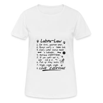 Labrador - T-shirt respirant Femme - blanc - Devant - AI Model Female 172 dark (172cm)