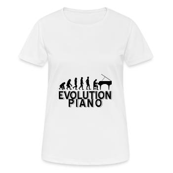 Klavier - Frauen T-Shirt atmungsaktiv - Weiß - Vorne - AI Model Female 172 dark (172cm)
