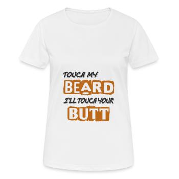 Beard Bearded Full Beard Beard Beard Gift - Women's Breathable T-Shirt - white - Front - AI Model Female 172 dark (172cm)