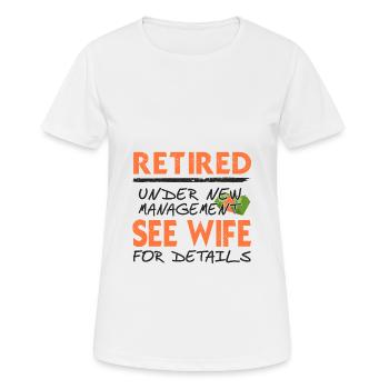 Rente - Frauen T-Shirt atmungsaktiv - Weiß - Vorne - AI Model Female 172 dark (172cm)