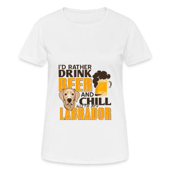 Labrador - Frauen T-Shirt atmungsaktiv - Weiß - Vorne - AI Model Female 172 dark (172cm)