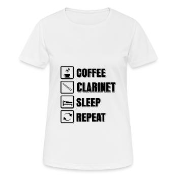 Klarinette - Frauen T-Shirt atmungsaktiv - Weiß - Vorne - AI Model Female 172 dark (172cm)