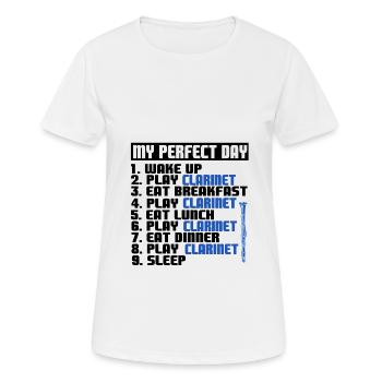 Clarinette - T-shirt respirant Femme - blanc - Devant - AI Model Female 172 dark (172cm)