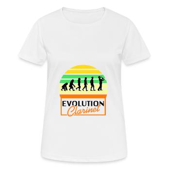 Klarinette - Frauen T-Shirt atmungsaktiv - Weiß - Vorne - AI Model Female 172 dark (172cm)