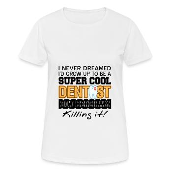 Dentiste - T-shirt respirant Femme - blanc - Devant - AI Model Female 172 dark (172cm)