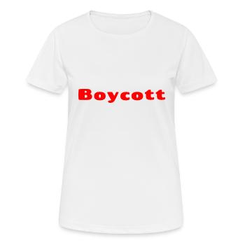 Boycott rouge - T-shirt respirant Femme - blanc - Devant - AI Model Female 172 dark (172cm)