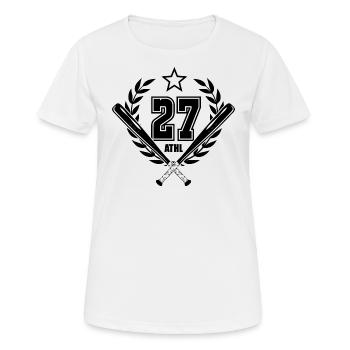 Baseball Schläger - Frauen T-Shirt atmungsaktiv - Weiß - Vorne - AI Model Female 172 dark (172cm)