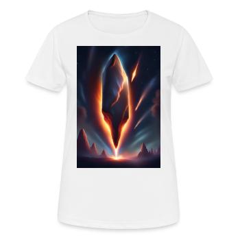 Météorite froide - T-shirt respirant Femme - blanc - Devant - AI Model Female 172 dark (172cm)