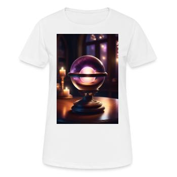 Magische Kristallkugel - Frauen T-Shirt atmungsaktiv - Weiß - Vorne - AI Model Female 172 dark (172cm)