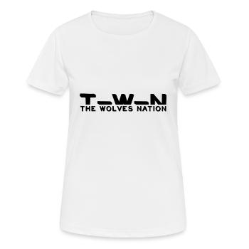 The Wolves Nation - T-shirt respirant Femme - blanc - Devant - AI Model Female 172 dark (172cm)