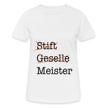 Meister - Frauen T-Shirt atmungsaktiv - Weiß - Vorne - AI Model Female 172 dark (172cm)