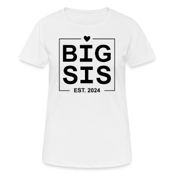Big Sis Est 2024 - Frauen T-Shirt atmungsaktiv - Weiß - Vorne - AI Model Female 172 dark (172cm)