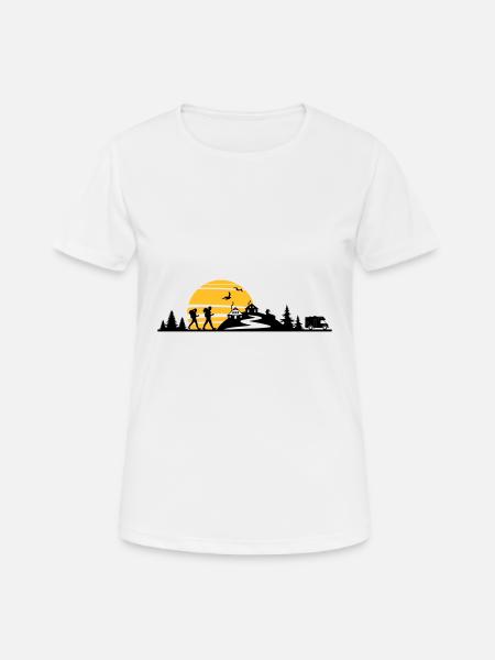 WANDERN Wanderer Forest Mountains Rv-rally - Women's Breathable T-Shirt - white