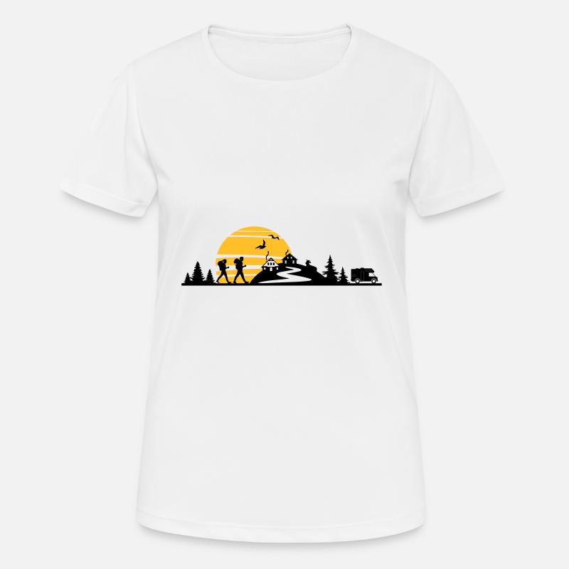 WANDERN Wanderer Forest Mountains Rv-rally - Women's Breathable T-Shirt - white