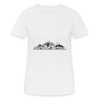 SKI BERGE GONDEL Skyline Silhouette - Frauen T-Shirt atmungsaktiv - Weiß - Vorne - AI Model Female 172 dark (172cm)