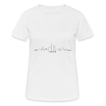 LEIPZIG Saxony Germany Skyline City - Women's Breathable T-Shirt - white - Front - AI Model Female 172 dark (172cm)