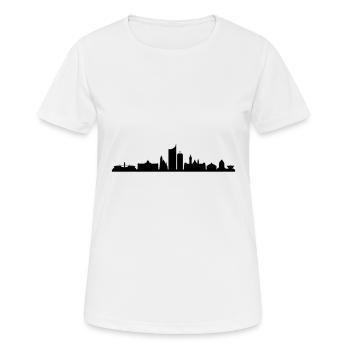 LEIPZIG Saxony Germany Skyline City - Women's Breathable T-Shirt - white - Front - AI Model Female 172 dark (172cm)