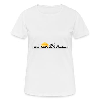 SPORT HOLIDAY NATURE Mountains Landscape - Women's Breathable T-Shirt - white - Front - AI Model Female 172 dark (172cm)